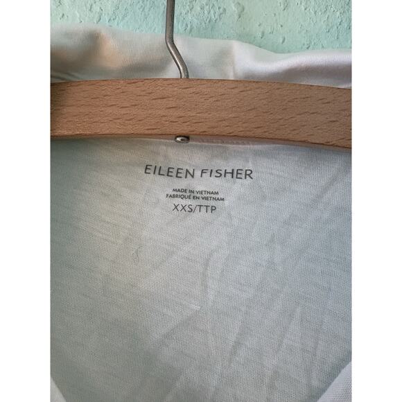 Eileen Fisher XXS White Long Sleeve Organic Irish Linen Button Down Shirt - Picture 4 of 5